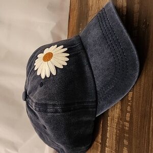 DARK GREY Daisy WOMENS Baseball CAP  Brand NEW BOUTIQUE Item ADJUSTABLE